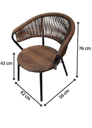 BohoNest Rattan Café Set – 3-Piece Handwoven Bistro Set with Hourglass Table