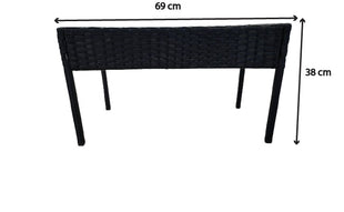 5-Piece Outdoor Rattan Sofa Set with Cushions and Glass-Top Center Table for Garden Lounge Furniture - Orient Furniture Palace