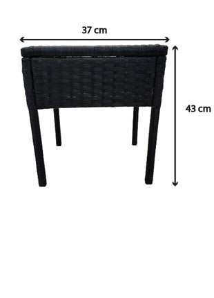 5-Piece Outdoor Rattan Sofa Set with Cushions and Glass-Top Center Table for Garden Lounge Furniture - Orient Furniture Palace