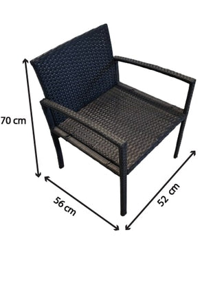 5-Piece Outdoor Rattan Sofa Set with Cushions and Glass-Top Center Table for Garden Lounge Furniture - Orient Furniture Palace