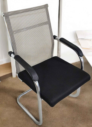 Breathable Mesh Visitor Chair with Chrome Cantilever Base – Office Guest Seating
