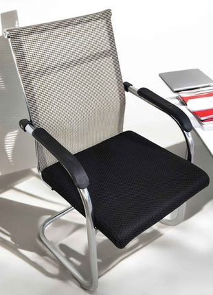 Breathable Mesh Visitor Chair with Chrome Cantilever Base – Office Guest Seating