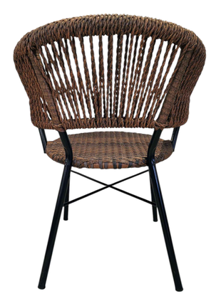 BohoNest Rattan Café Set – 3-Piece Handwoven Bistro Set with Hourglass Table