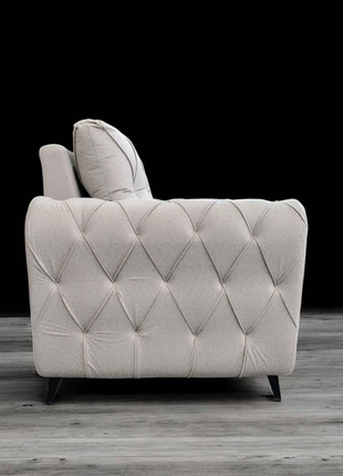 Luxury Diamond Tufted Grey Sofa Set – 3+2+1 Seater Living Room Ensemble