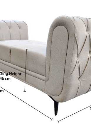 Luxury Diamond Tufted Grey Sofa Set – 3+2+1 Seater Living Room Ensemble